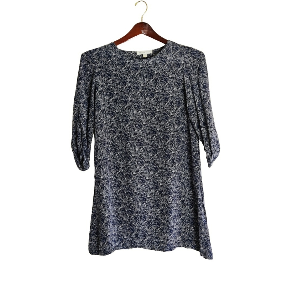 Amour Vert Silk Navy Tunic